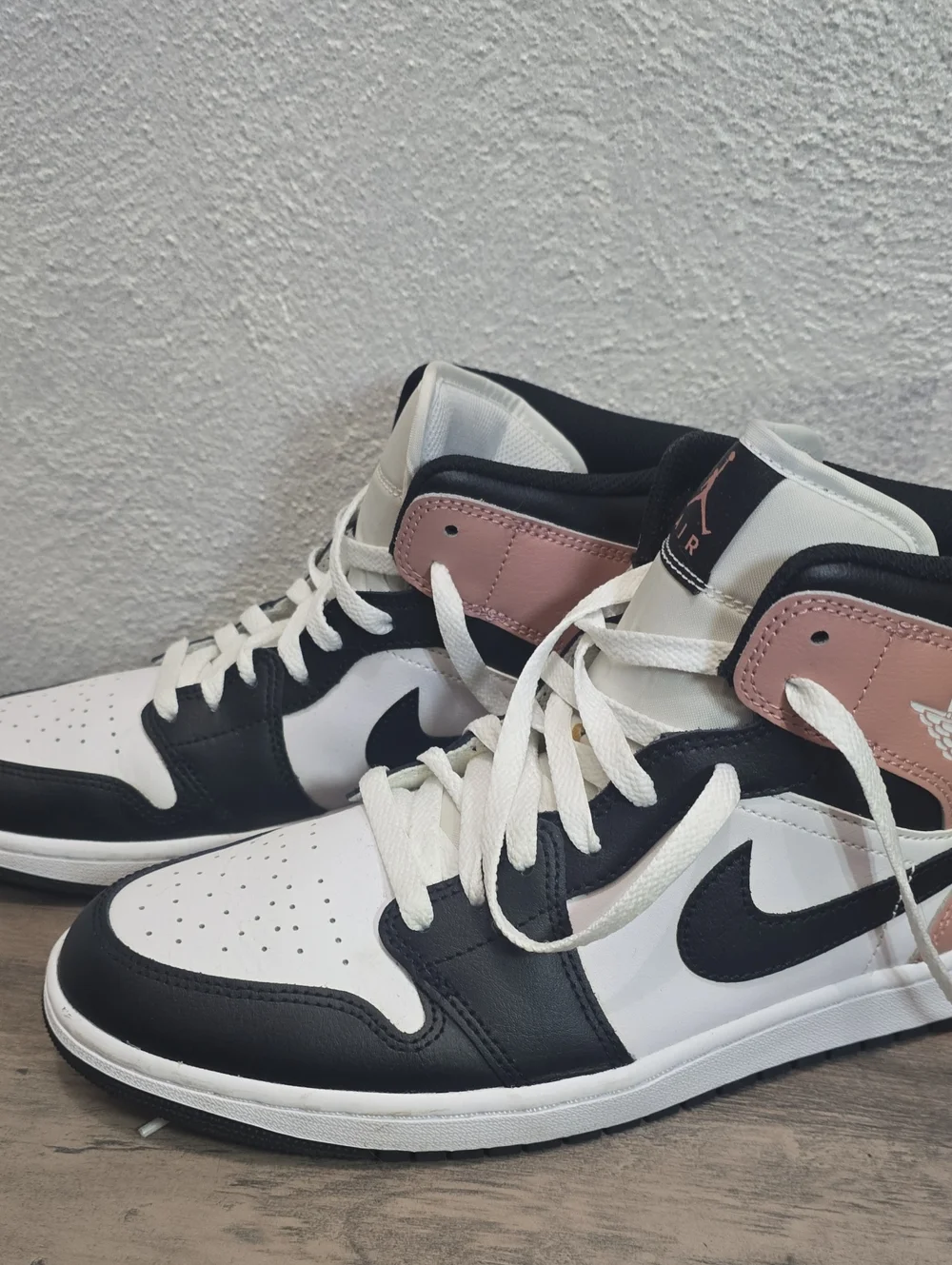 Jordan Men's High-Top Sneakers in Black, White & Rose